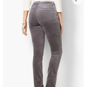 Talbots Velveteen Straight Leg Pants High Rise Size 12X28” Petite Stretch Casual